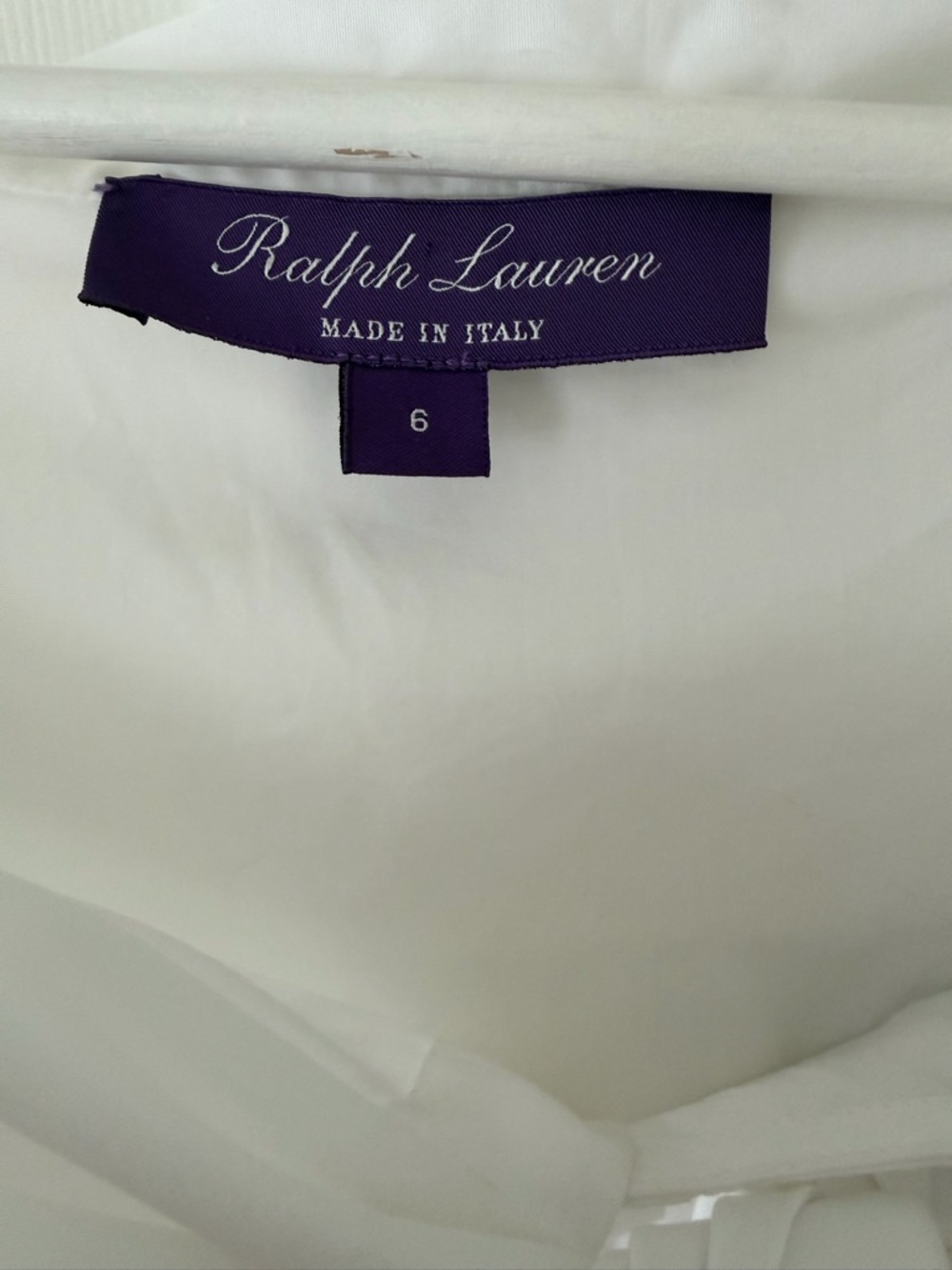 Ralph Lauren Purple Label White Button Down Shirt with Neck Tie - Picture 5 of 6